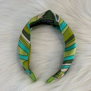 Green & Aqua Scarf Hairband
